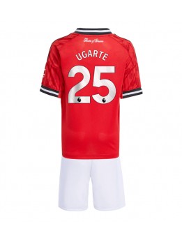 Manchester United Manuel Ugarte #25 Replika Hemmakläder Barn 2025-26 Kortärmad (+ byxor)